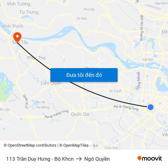 113 Trần Duy Hưng - Bộ Khcn to Ngô Quyền map