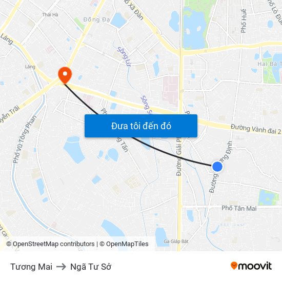 Tương Mai to Ngã Tư Sở map