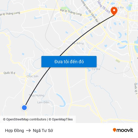 Hợp Đồng to Ngã Tư Sở map