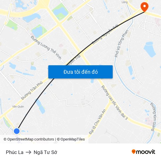 Phúc La to Ngã Tư Sở map