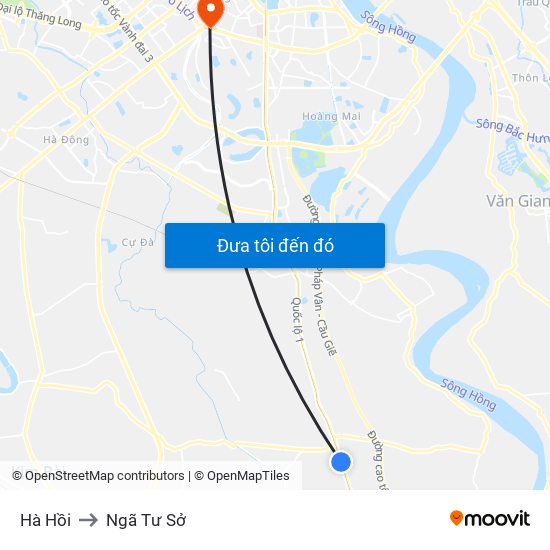 Hà Hồi to Ngã Tư Sở map