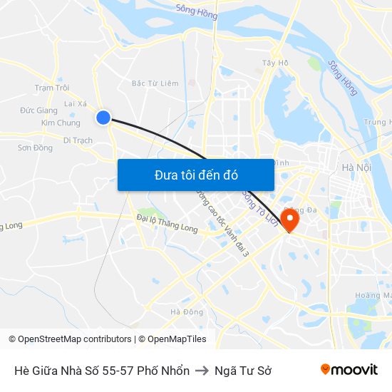 Hè Giữa Nhà Số 55-57 Phố Nhổn to Ngã Tư Sở map