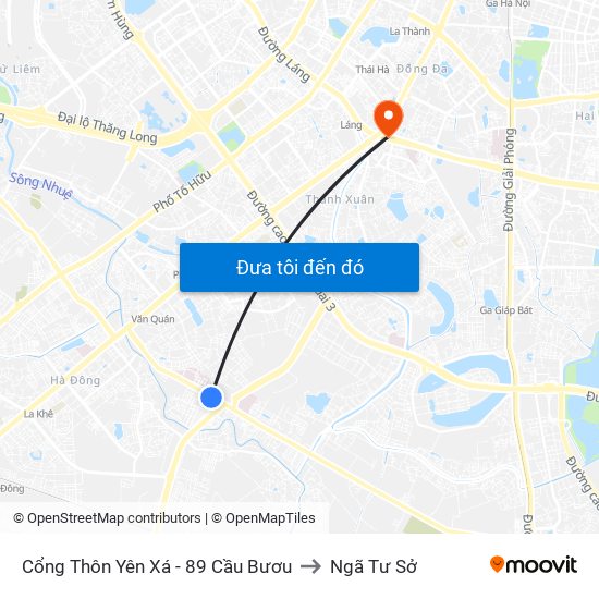 Cổng Thôn Yên Xá - 89 Cầu Bươu to Ngã Tư Sở map