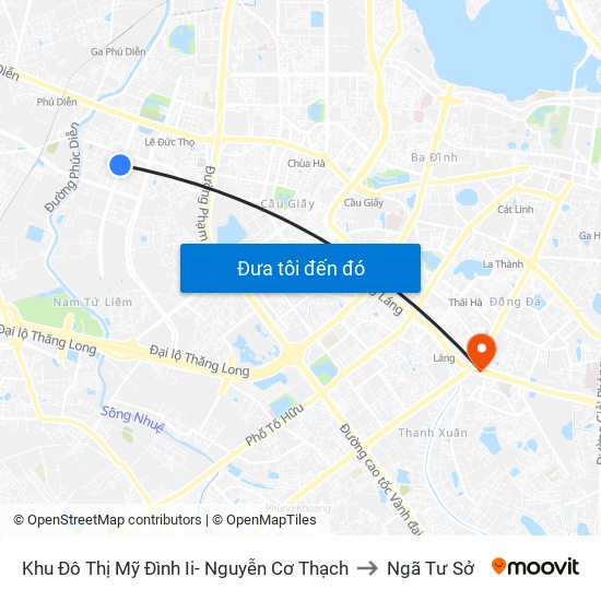 Khu Đô Thị Mỹ Đình Ii- Nguyễn Cơ Thạch to Ngã Tư Sở map