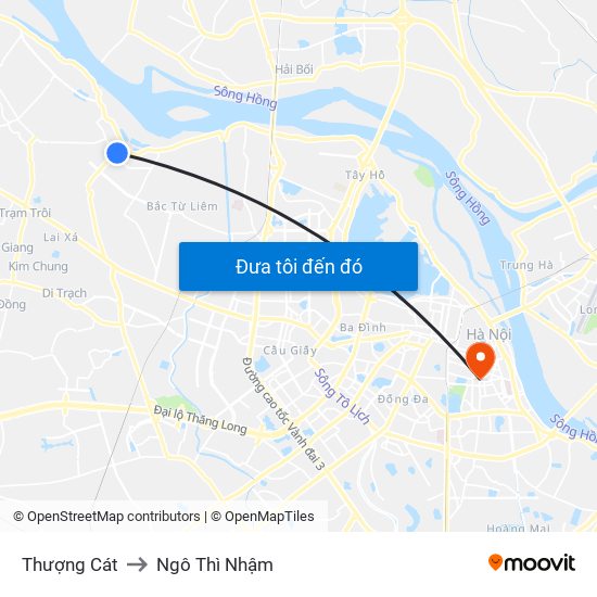 Thượng Cát to Ngô Thì Nhậm map