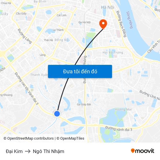 Đại Kim to Ngô Thì Nhậm map