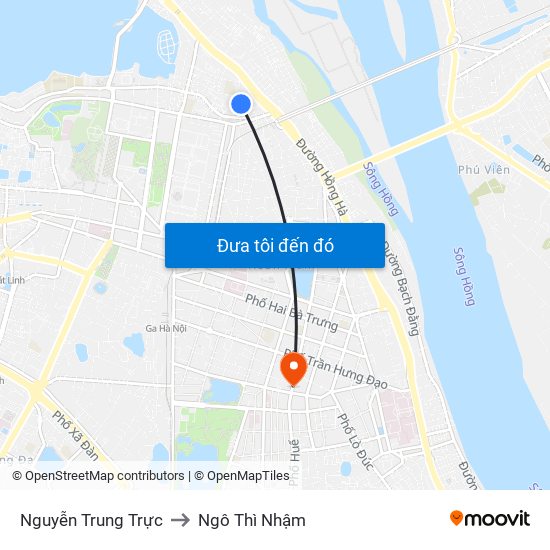 Nguyễn Trung Trực to Ngô Thì Nhậm map