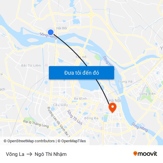 Võng La to Ngô Thì Nhậm map