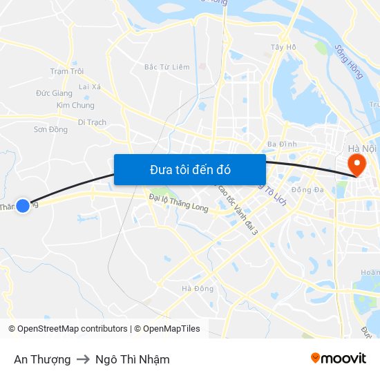 An Thượng to Ngô Thì Nhậm map