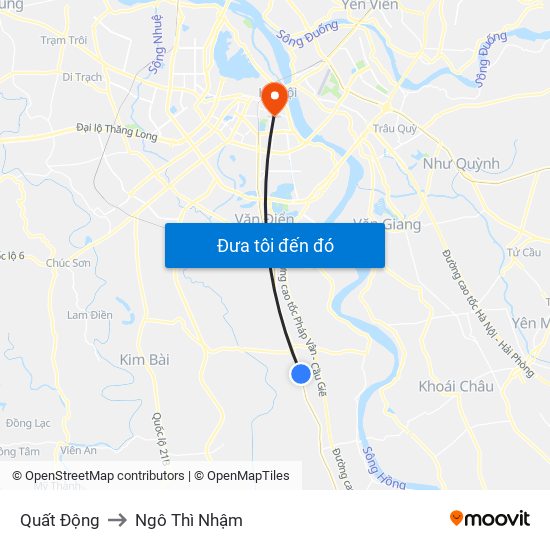 Quất Động to Ngô Thì Nhậm map