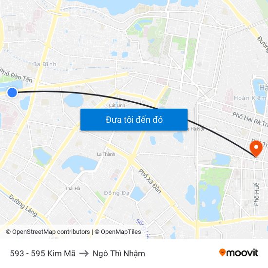 593 - 595 Kim Mã to Ngô Thì Nhậm map