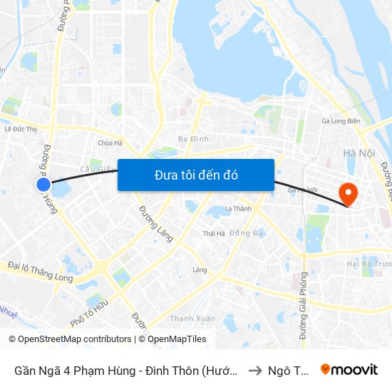 Gần Ngã 4 Phạm Hùng - Đình Thôn (Hướng Đi Khuất Duy Tiến)-Cột Sau to Ngô Thì Nhậm map