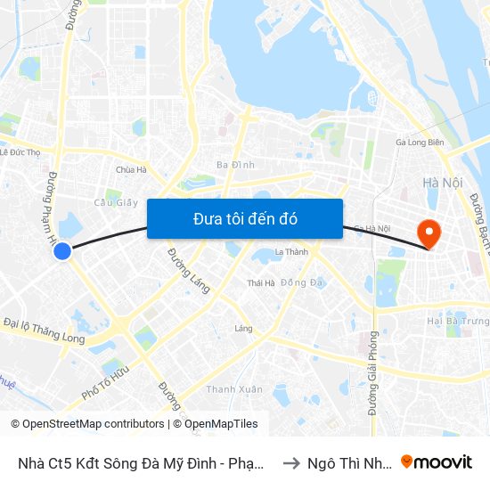 Nhà Ct5 Kđt Sông Đà Mỹ Đình - Phạm Hùng to Ngô Thì Nhậm map