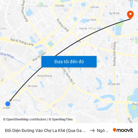 Đối Diện Đường Vào Chợ La Khê (Qua Ga Metro La Khê) - 405 Quang Trung (Hà Đông) to Ngô Thì Nhậm map