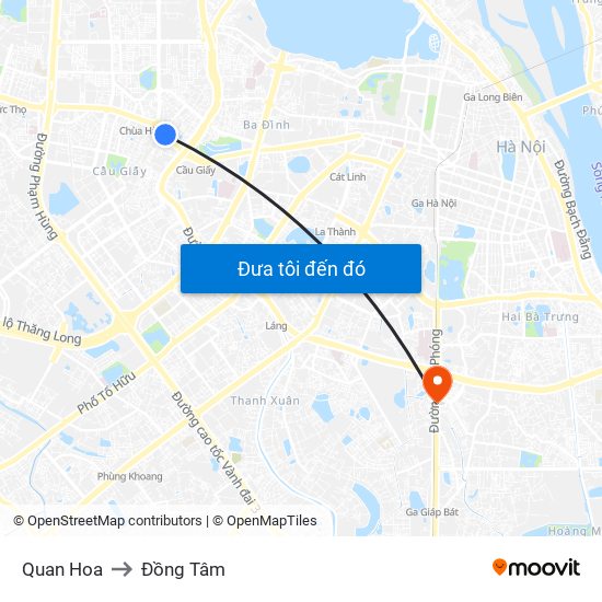 Quan Hoa to Đồng Tâm map