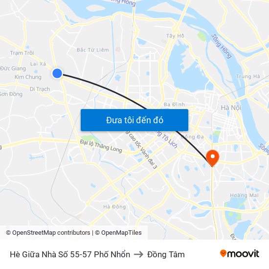 Hè Giữa Nhà Số 55-57 Phố Nhổn to Đồng Tâm map