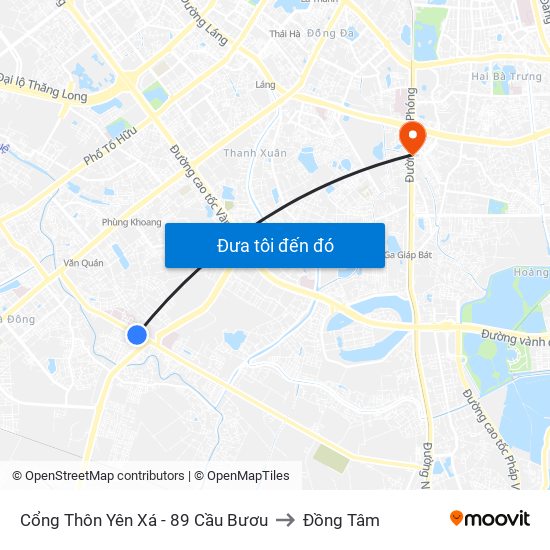 Cổng Thôn Yên Xá - 89 Cầu Bươu to Đồng Tâm map