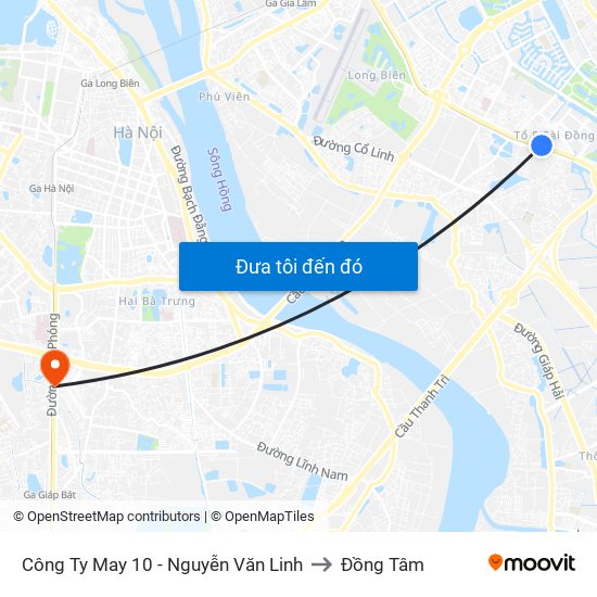 Công Ty May 10 - Nguyễn Văn Linh to Đồng Tâm map