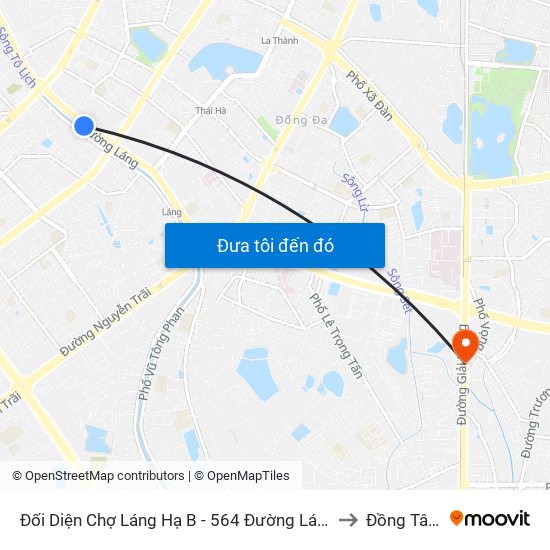 Đối Diện Chợ Láng Hạ B - 564 Đường Láng to Đồng Tâm map
