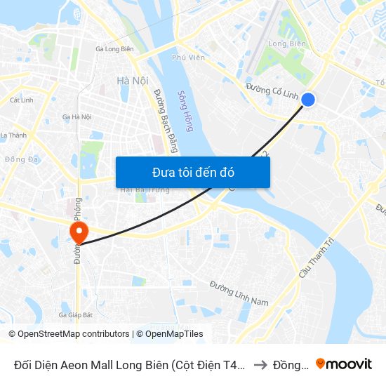 Đối Diện Aeon Mall Long Biên (Cột Điện T4a/2a-B Đường Cổ Linh) to Đồng Tâm map