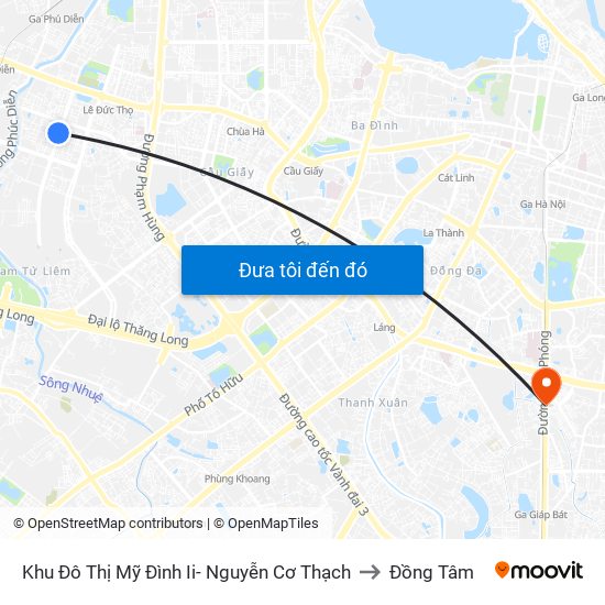 Khu Đô Thị Mỹ Đình Ii- Nguyễn Cơ Thạch to Đồng Tâm map