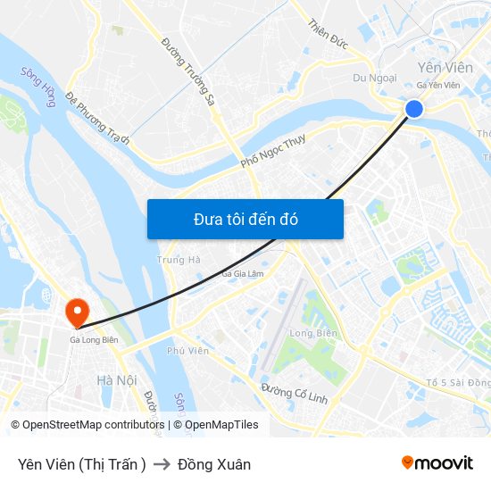 Yên Viên (Thị Trấn ) to Đồng Xuân map