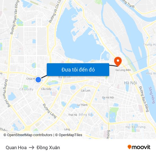 Quan Hoa to Đồng Xuân map