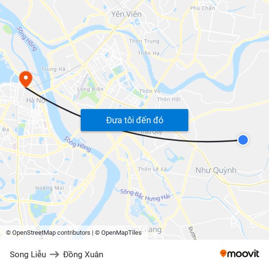 Song Liễu to Đồng Xuân map