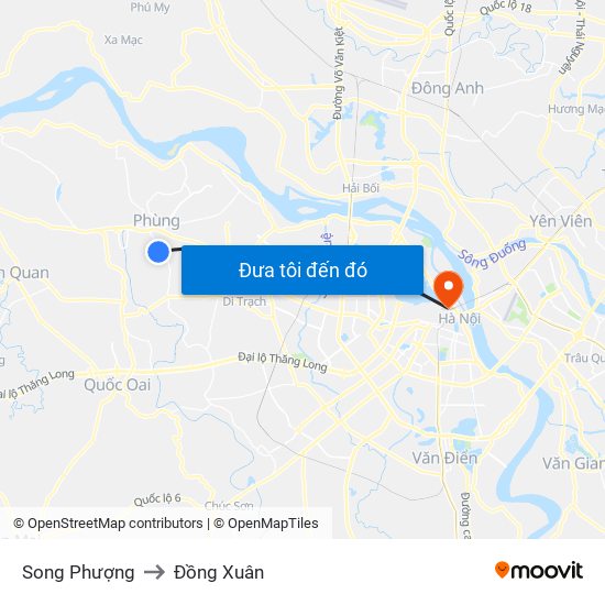 Song Phượng to Đồng Xuân map