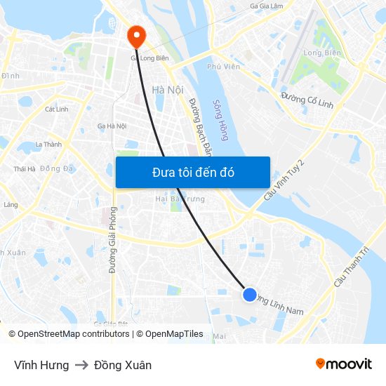Vĩnh Hưng to Đồng Xuân map
