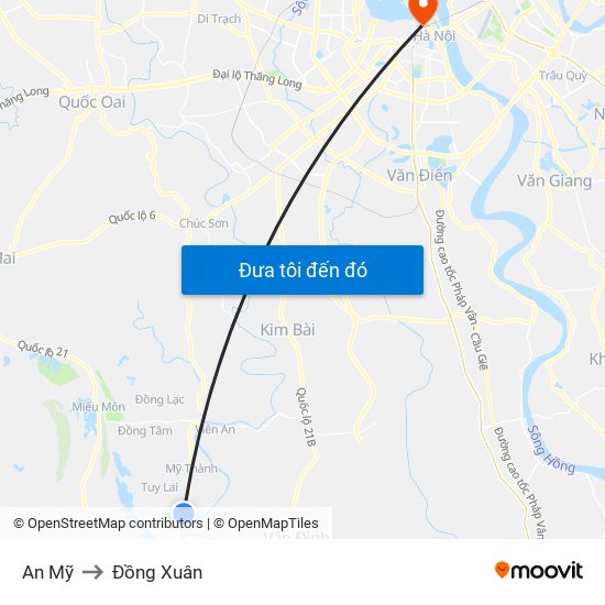 An Mỹ to Đồng Xuân map