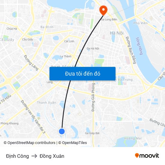 Định Công to Đồng Xuân map