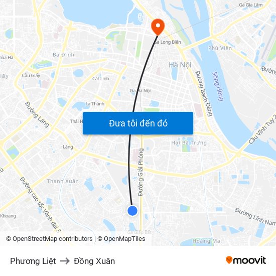 Phương Liệt to Đồng Xuân map