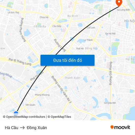 Hà Cầu to Đồng Xuân map