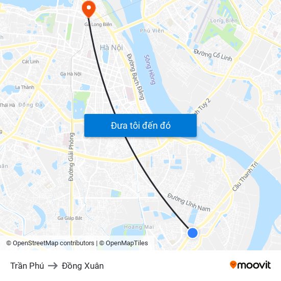Trần Phú to Đồng Xuân map