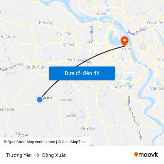 Trường Yên to Đồng Xuân map