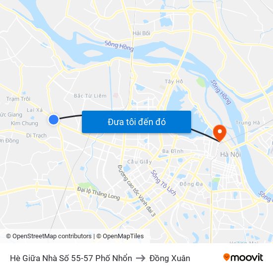 Hè Giữa Nhà Số 55-57 Phố Nhổn to Đồng Xuân map