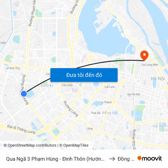 Qua Ngã 3 Phạm Hùng - Đình Thôn (Hướng Đi Phạm Văn Đồng) to Đồng Xuân map