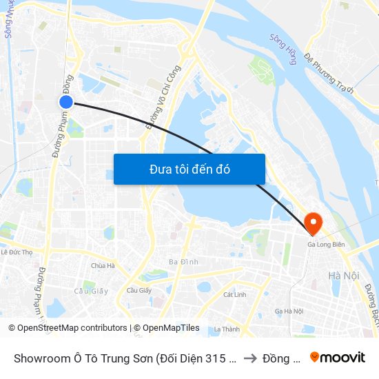 Showroom Ô Tô Trung Sơn (Đối Diện 315 Phạm Văn Đồng) to Đồng Xuân map