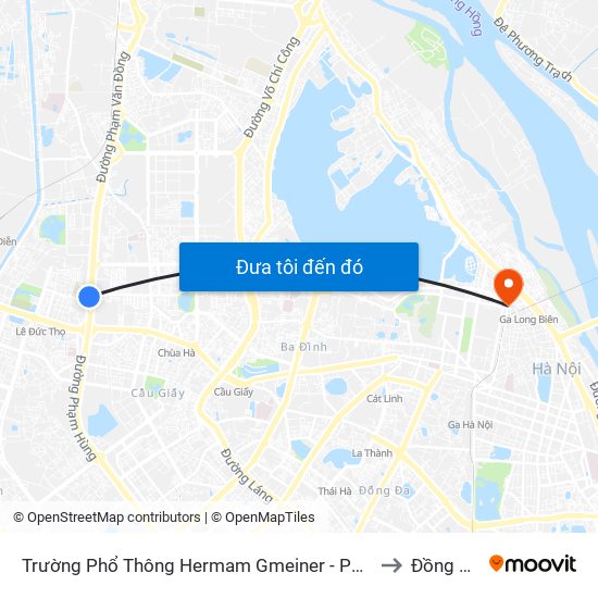 Trường Phổ Thông Hermam Gmeiner - Phạm Văn Đồng to Đồng Xuân map