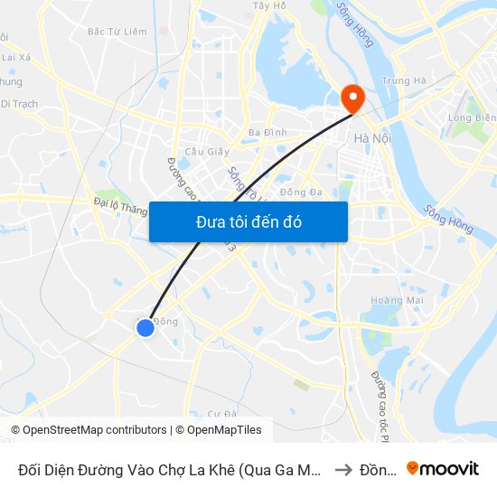 Đối Diện Đường Vào Chợ La Khê (Qua Ga Metro La Khê) - 405 Quang Trung (Hà Đông) to Đồng Xuân map