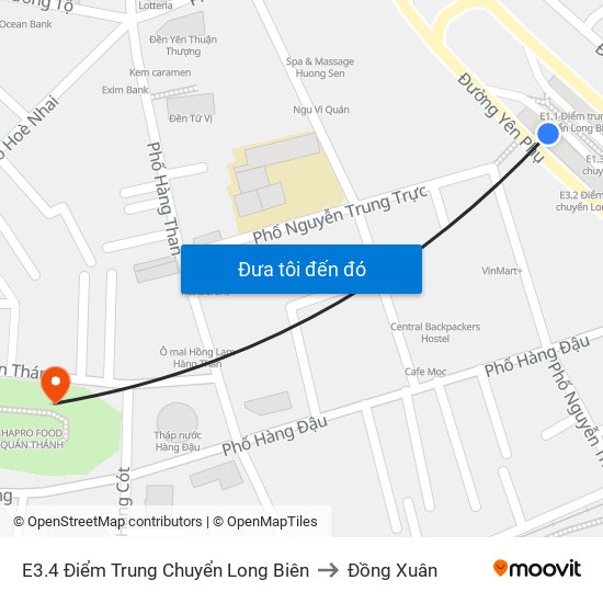 E3.4 Điểm Trung Chuyển Long Biên to Đồng Xuân map