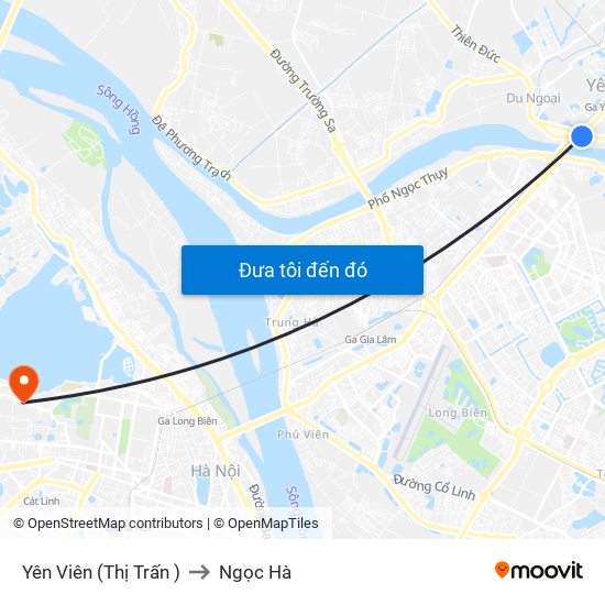 Yên Viên (Thị Trấn ) to Ngọc Hà map