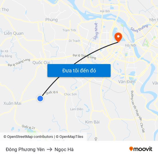 Đông Phương Yên to Ngọc Hà map