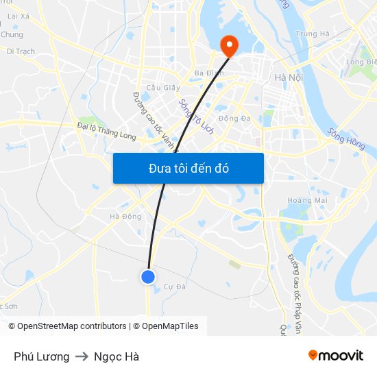 Phú Lương to Ngọc Hà map