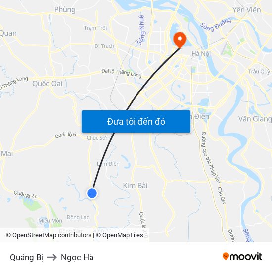 Quảng Bị to Ngọc Hà map