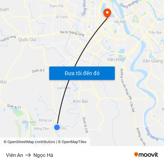 Viên An to Ngọc Hà map