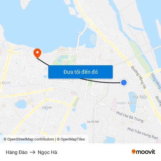 Hàng Đào to Ngọc Hà map