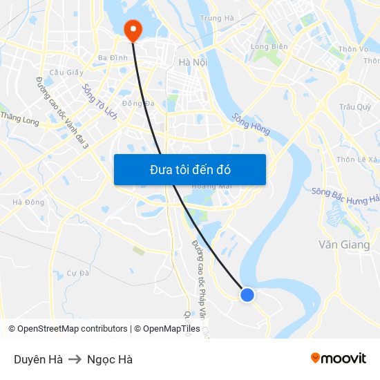 Duyên Hà to Ngọc Hà map