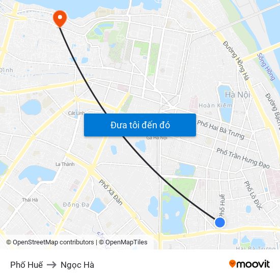 Phố Huế to Ngọc Hà map